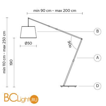 Торшер Karman Fly H6024BB - Схема