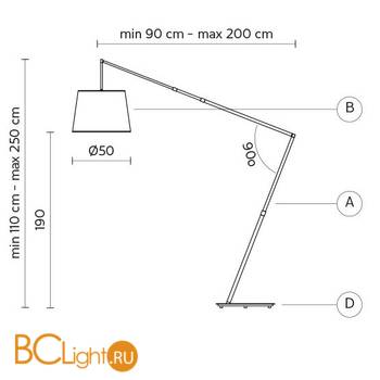 Торшер Karman Fly H6024DB - Схема