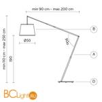 Торшер Karman Fly H6024DB - Схема