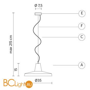 Подвесной светильник Karman Gangster SE643BR - Схема