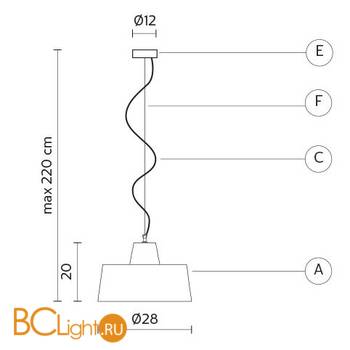 Подвесной светильник Karman Gangster SE644BB - Схема