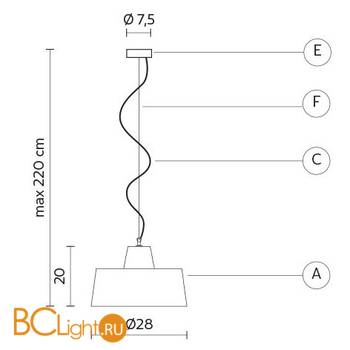 Подвесной светильник Karman Gangster SE644BR - Схема