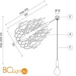 Подвесной светильник Karman Ghost SE634G - Схема