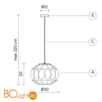 Уличный подвесной светильник Karman Ginger SE116 1A EXT - Схема
