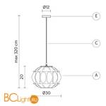 Уличный подвесной светильник Karman Ginger SE116 1A EXT - Схема