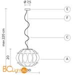 Подвесной светильник Karman Ginger SE116 1A INT - Схема