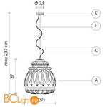 Подвесной светильник Karman Ginger SE116 3A INT - Схема