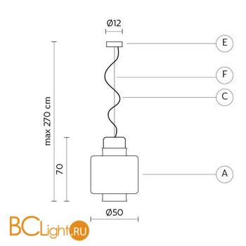 Подвесной светильник Karman Kimono SE635V-INT - Схема