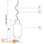 Уличный подвесной светильник Karman Kimono SE636V-EXT - Схема