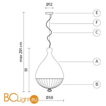 Подвесной светильник Karman Le trulle SE653T - Схема