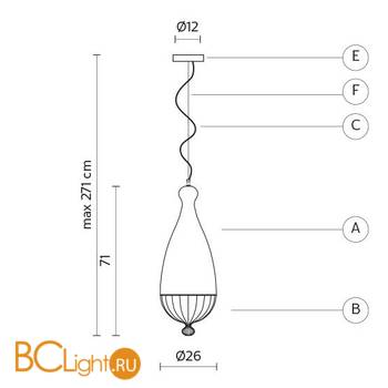 Подвесной светильник Karman Le trulle SE655T - Схема