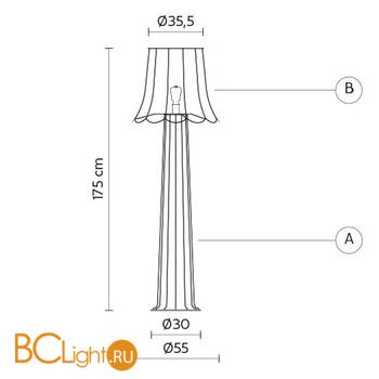 Торшер Karman Lucilla H6051VN - Схема