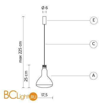 Подвесной светильник Karman Makeup SE123 1F INT - Схема