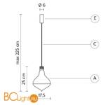 Подвесной светильник Karman Makeup SE123 2F INT - Схема