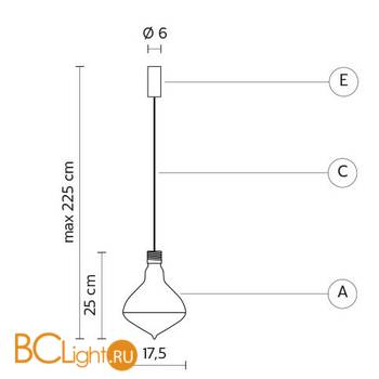 Подвесной светильник Karman Makeup SE123 2T INT - Схема