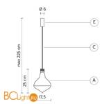 Подвесной светильник Karman Makeup SE123 2T INT - Схема