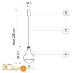 Подвесной светильник Karman Makeup SE123 3F INT - Схема
