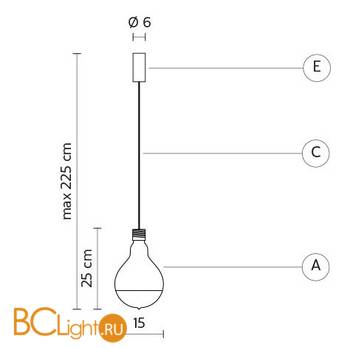Подвесной светильник Karman Makeup SE123 3T INT - Схема
