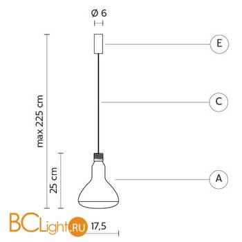 Подвесной светильник Karman Makeup SE123 4F INT - Схема