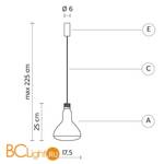 Уличный подвесной светильник Karman Makeup SE123 4T EXT - Схема