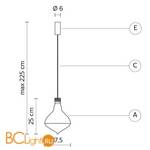 Подвесной светильник Karman Makeup SE123 5F INT - Схема