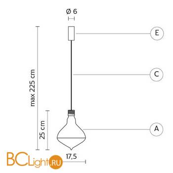 Подвесной светильник Karman Makeup SE123 5T INT - Схема