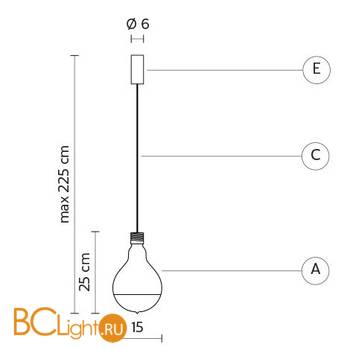 Подвесной светильник Karman Makeup SE123 6F INT - Схема