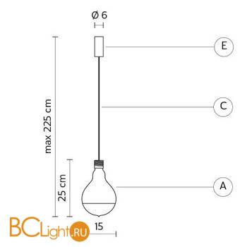 Уличный подвесной светильник Karman Makeup SE123 6T EXT - Схема