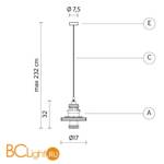 Подвесной светильник Karman Mek SE107 1B INT - Схема