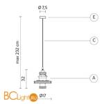 Подвесной светильник Karman Mek SE107 1R INT - Схема