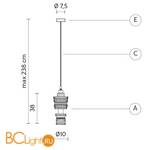 Подвесной светильник Karman Mek SE107 2B INT - Схема
