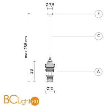 Подвесной светильник Karman Mek SE107 2N INT - Схема