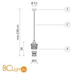 Подвесной светильник Karman Mek SE107 2N INT - Схема