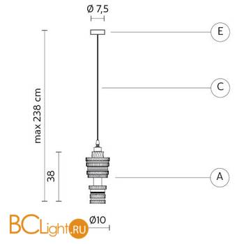 Подвесной светильник Karman Mek SE107 2R INT - Схема
