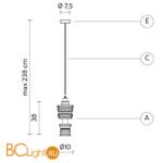 Подвесной светильник Karman Mek SE107 2R INT - Схема