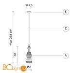 Подвесной светильник Karman Mek SE107 3R INT - Схема
