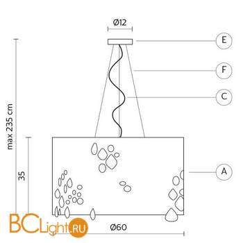 Подвесной светильник Karman Miss brilla SE626-60B - Схема