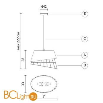 Подвесной светильник Karman Mono SE108 1R INT - Схема
