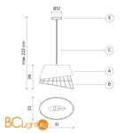Подвесной светильник Karman Mono SE108 1R INT - Схема