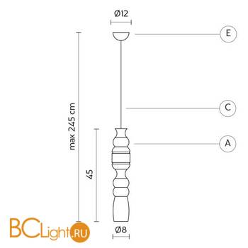 Подвесной светильник Karman Morfema COMPOSIZIONE-B - Схема