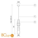 Подвесной светильник Karman Morfema COMPOSIZIONE-B - Схема