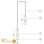 Подвесной светильник Karman Morfema HP126 1B INT - Схема