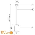 Подвесной светильник Karman Morfema SE126 1B INT - Схема