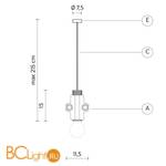 Подвесной светильник Karman Nando SE109 2B INT - Схема