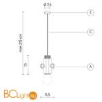 Подвесной светильник Karman Nando SE109 2O INT - Схема