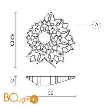 Потолочный светильник Karman Notredame PL130 2B INT - Схема