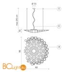 Подвесной светильник Karman Notredame SE130 3B INT 3000K - Схема