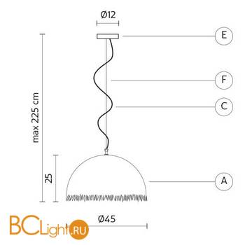 Подвесной светильник Karman Plancton SE648/1PB - Схема