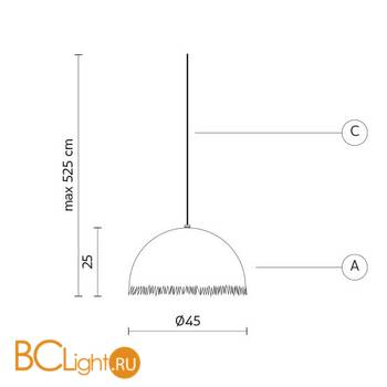 Уличный подвесной светильник Karman Plancton SE648/1PB-EXT - Схема