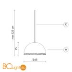 Уличный подвесной светильник Karman Plancton SE648/1PB-EXT - Схема